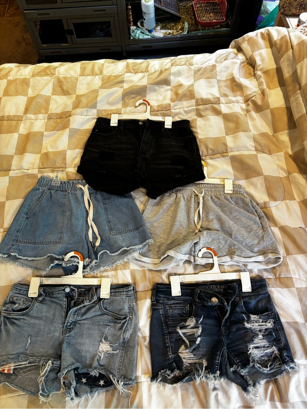 Five Casual Summer Shorts Bundle - Denim, Black & Gray